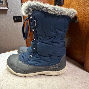 Quechua winter boots * taller * size 8 womens / ladies * blue * euc